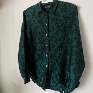 Vintage emerald blouse